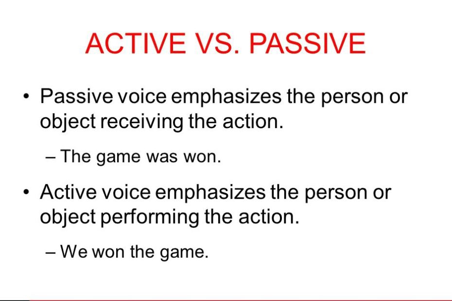 Active Vs Passive Voice Examples RnameX