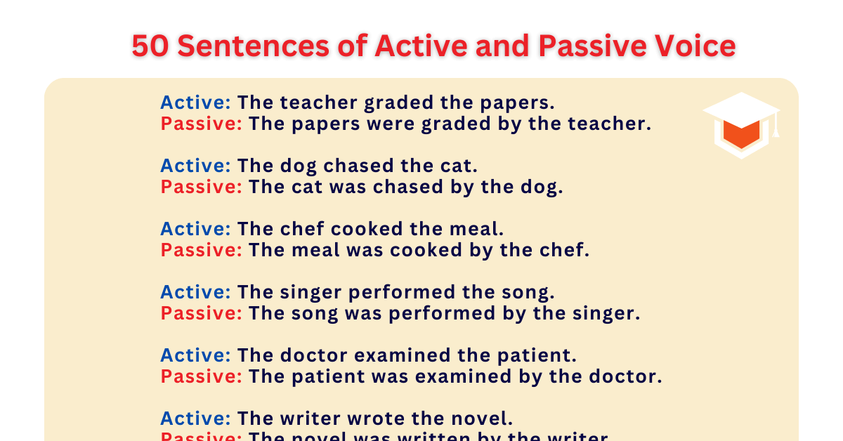 passive voice sentence examples