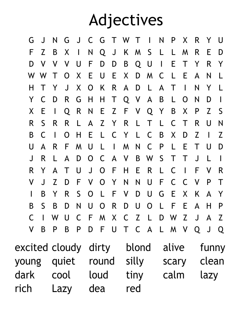 Adjective Flashcards Printable Printable Word Searche Vrogue co