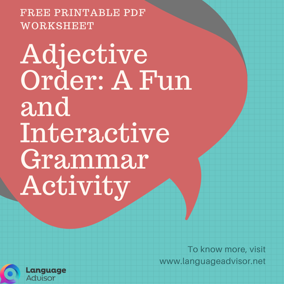Adjective Order Language Advisor