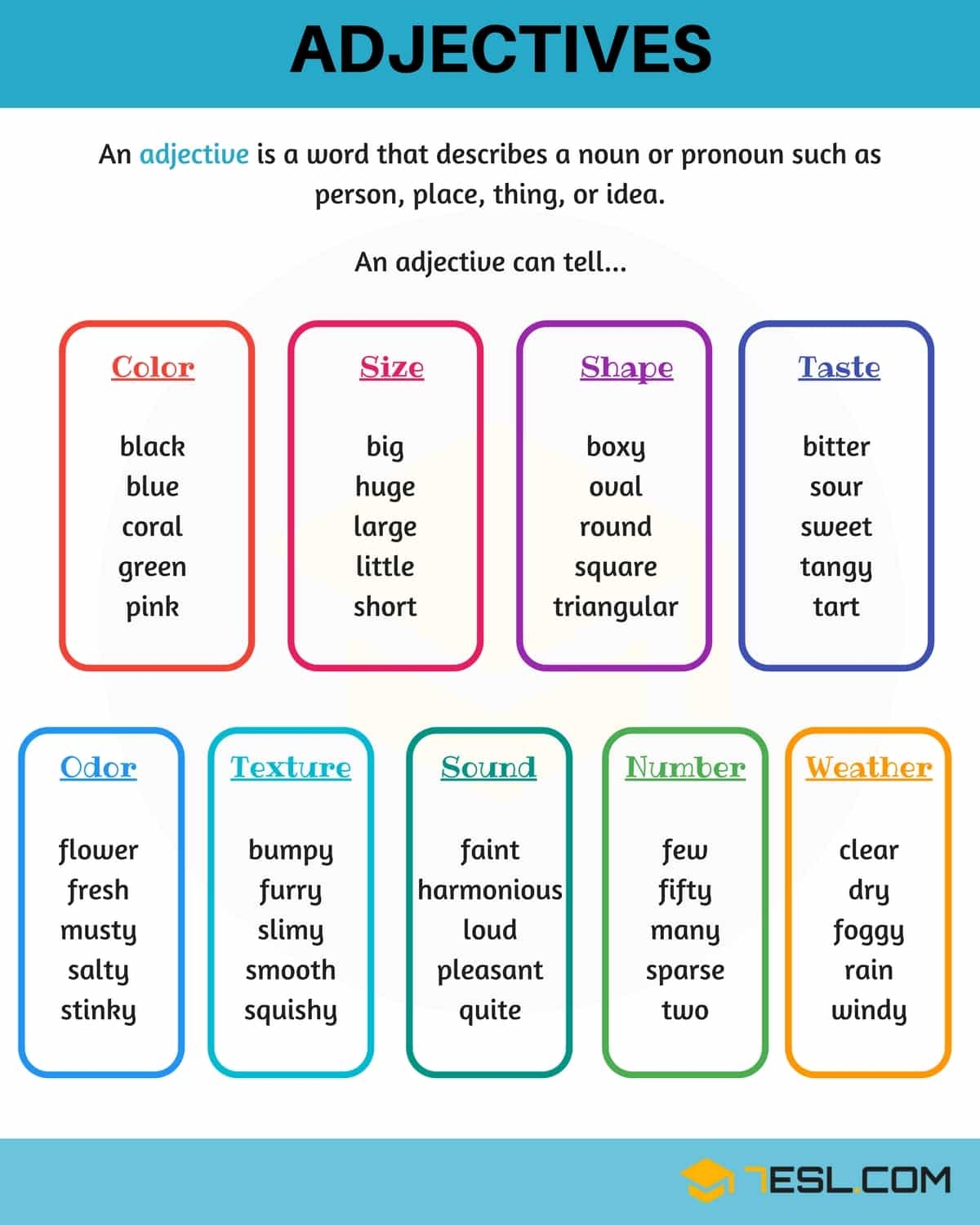 Adjective Sheet