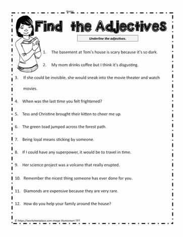 Adjective Worksheets Worksheets Library