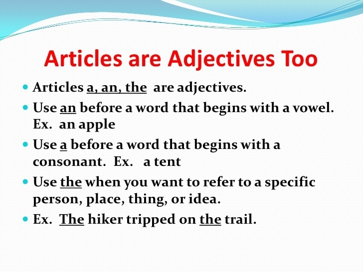Adjectives Articles Ms Caroline 39 s Grade 4 Website
