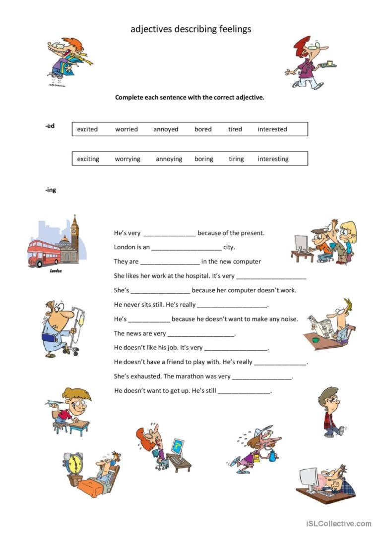 adjectives describing feelings