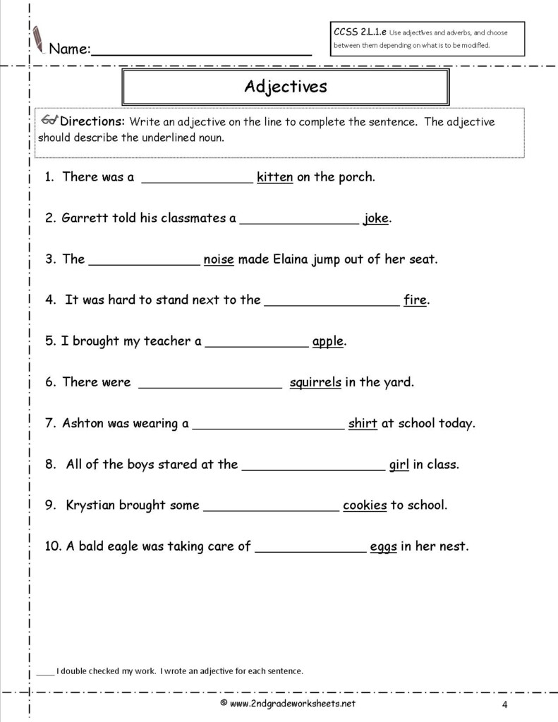 Adjectives Printable Worksheets Pdf Adjectiveworksheets