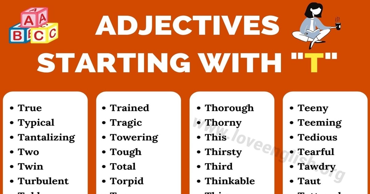 Adjectives That Start With T 100 Useful Descriptive Words Beginning 