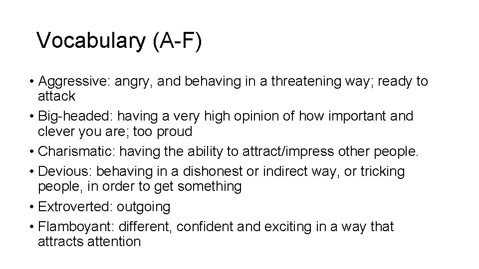 Adjectives To Describe Personalities From AZ Vocabulary AF