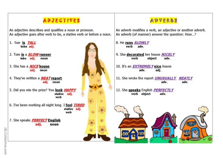 ADJECTIVES VS ADVERBS English ESL Worksheets Pdf Doc