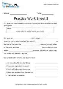 Adverb Practice Worksheet 3 Free Printables