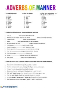 Adverb Versus Adjective Worksheet Adjectiveworksheets