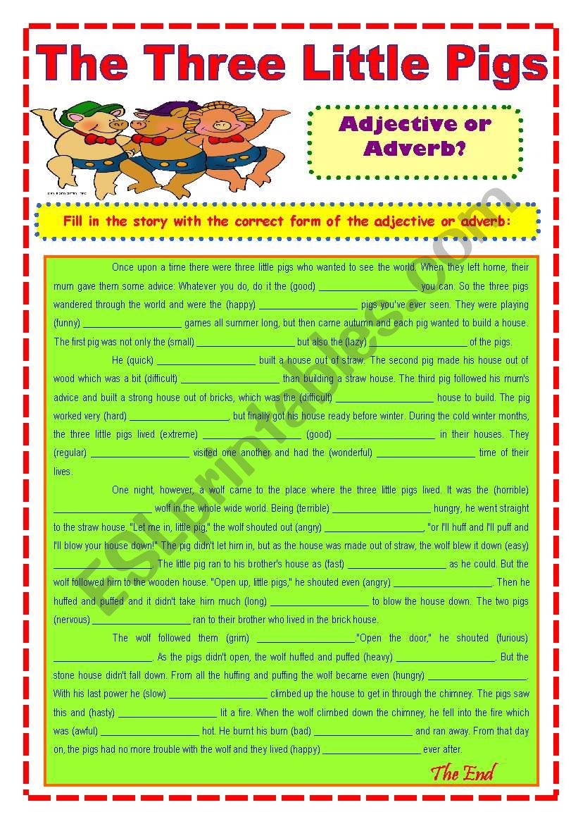 Adverb Versus Adjective Worksheet Adjectiveworksheets