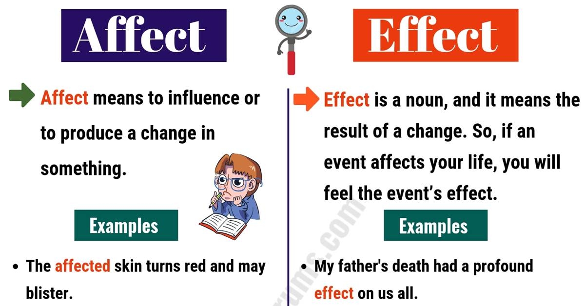AFFECT Vs EFFECT Difference It 39 s Not As Hard As We Think ESL Forums
