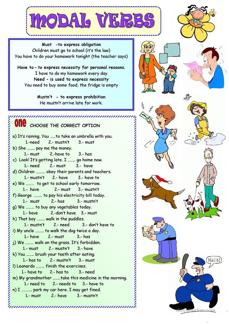 exercises with modal verbs