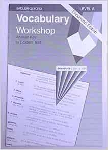 Amazon Vocabulary Workshop Grade 6 Level A Teacher 39 s Key 