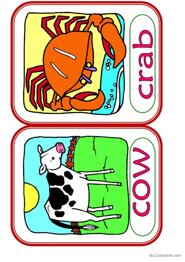 Animals 11 Vocabulary Flashcards An English ESL Worksheets Pdf Doc