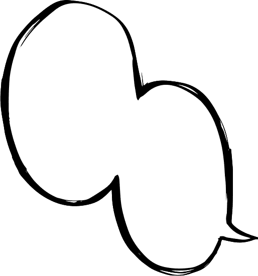Anime And Manga Two Part Speech Bubble