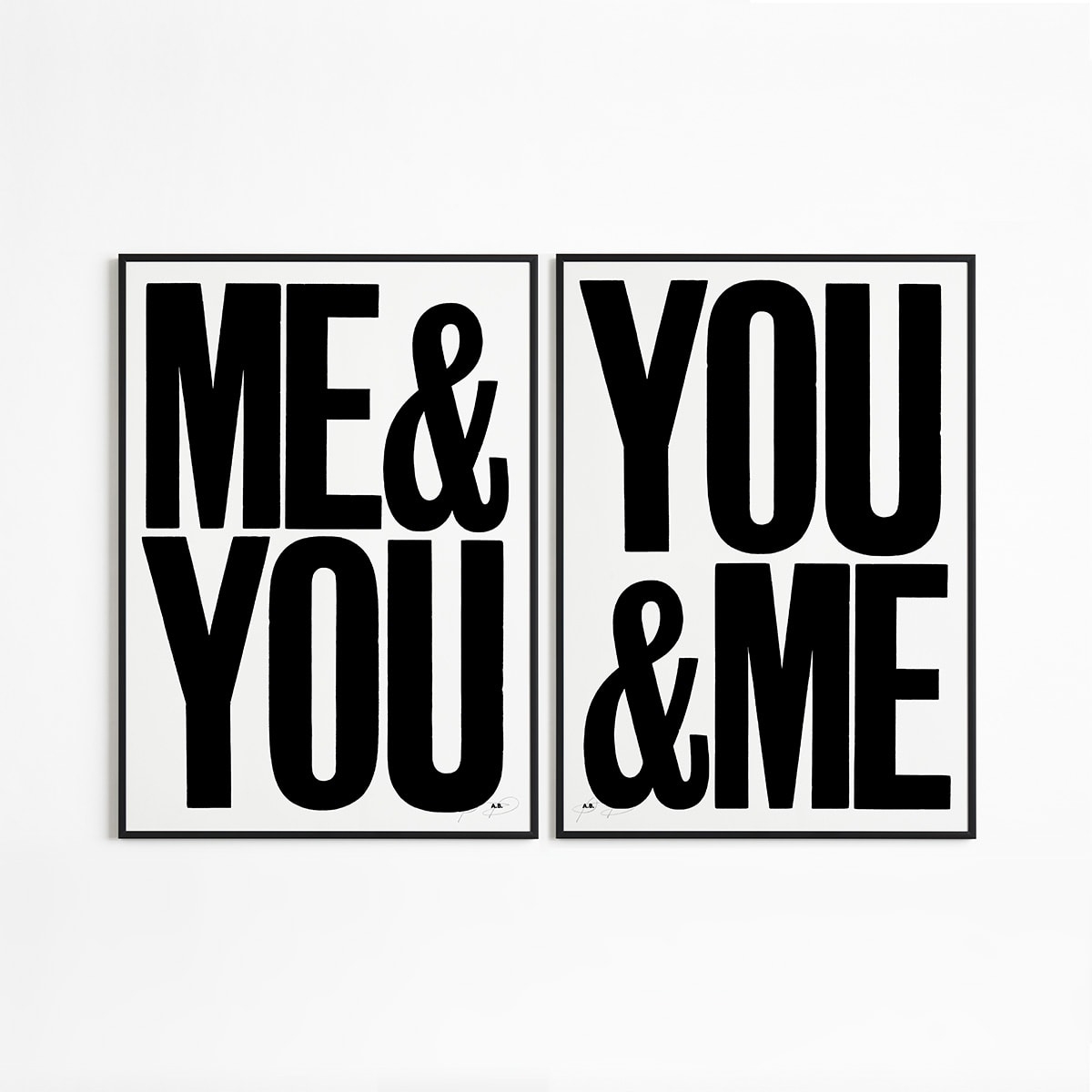 Anthony Burrill ME YOU YOU ME Set Of Two 
