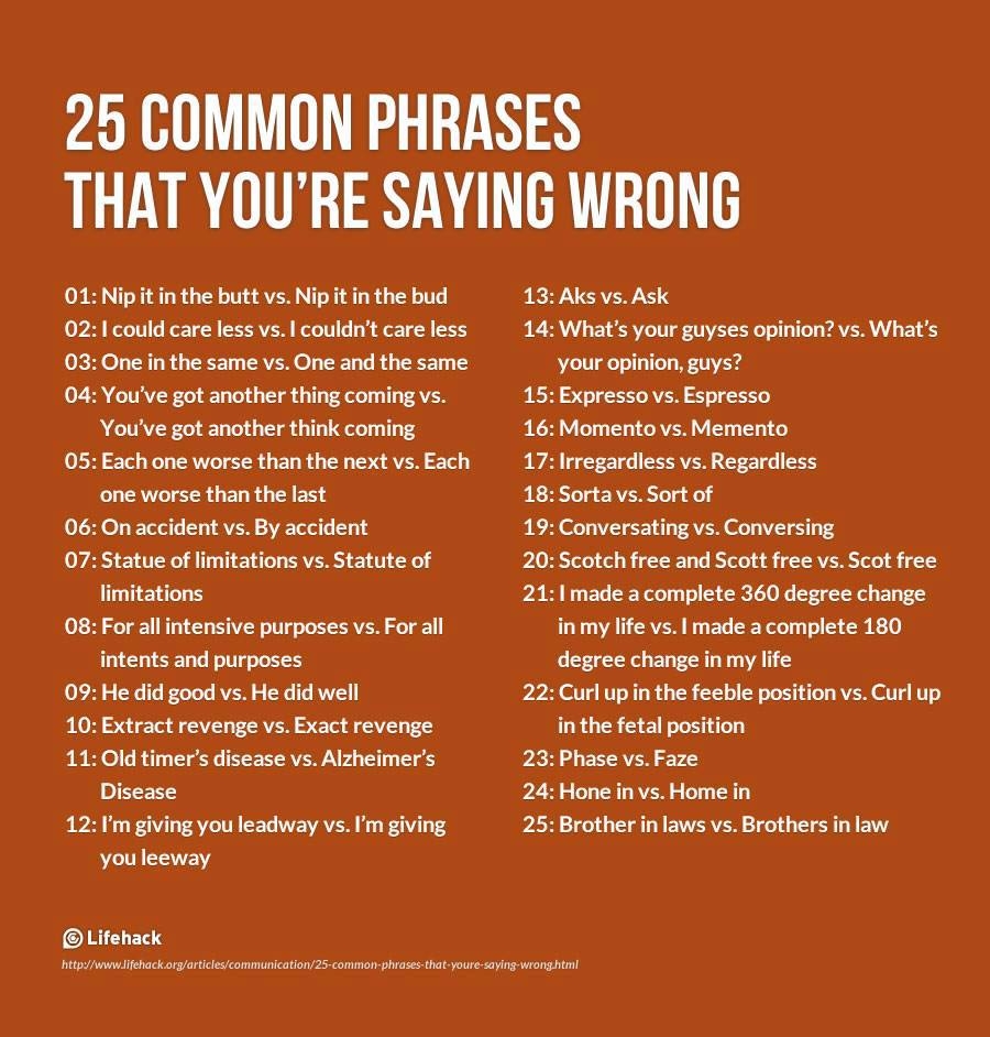 something that uses grammar incorrectly