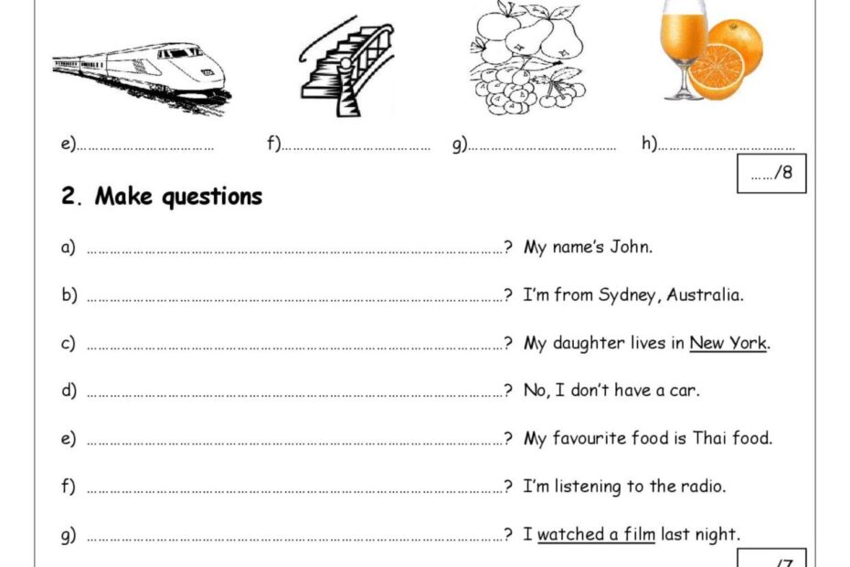 Basic English Test 1 English ESL Worksheets Pdf Doc