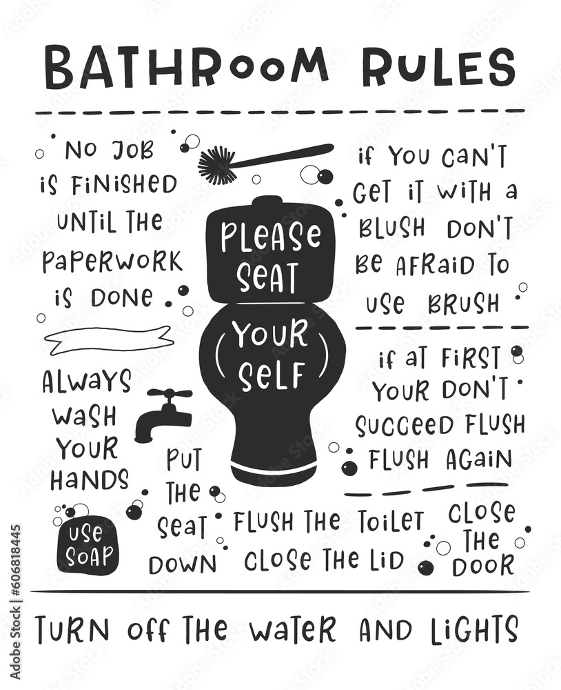 Bathroom Rules Quotes Toilet Usage Rules It Can Use For Public 
