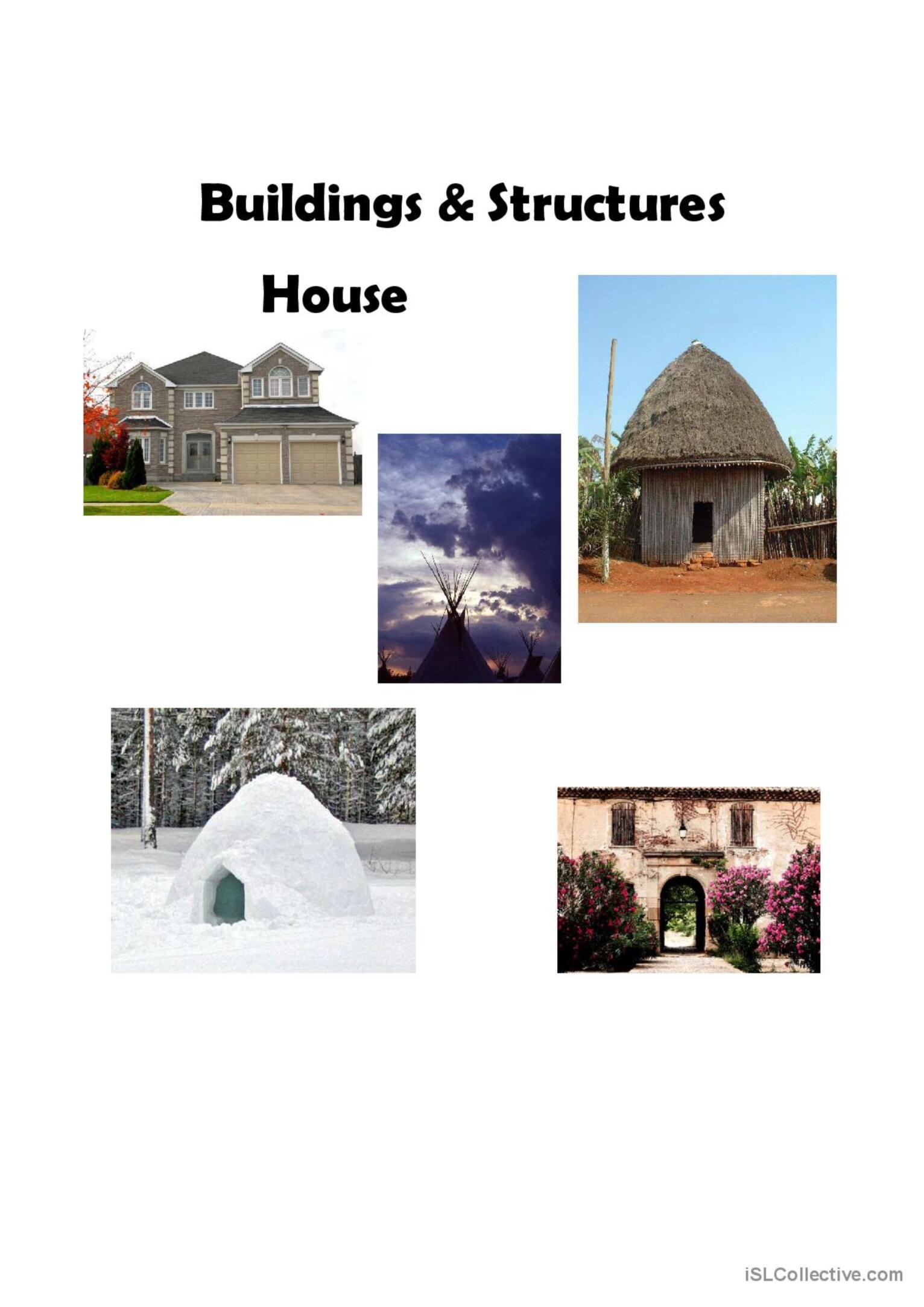 Buildings And Structures Vocabulary English ESL Worksheets Pdf Doc