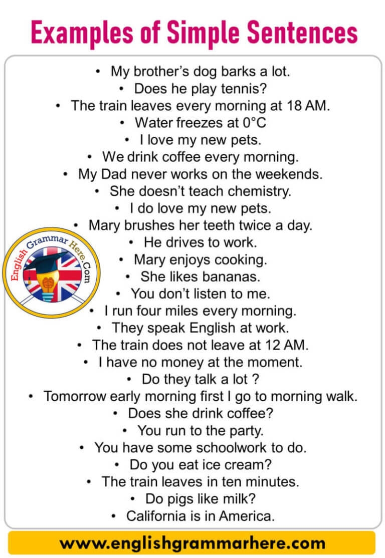 Calendar Sentence Examples Maryl Colette