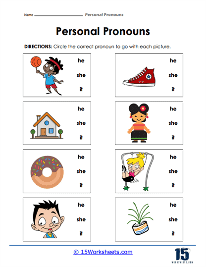 Choosing Pronouns Worksheet Have Fun Teaching Worksheets Library