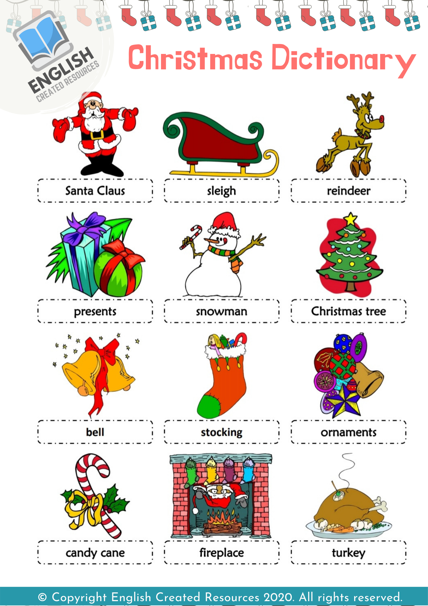 Christmas Vocabulary Book