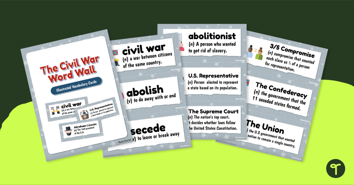 Civil War Word Wall Teach Starter Worksheets Library