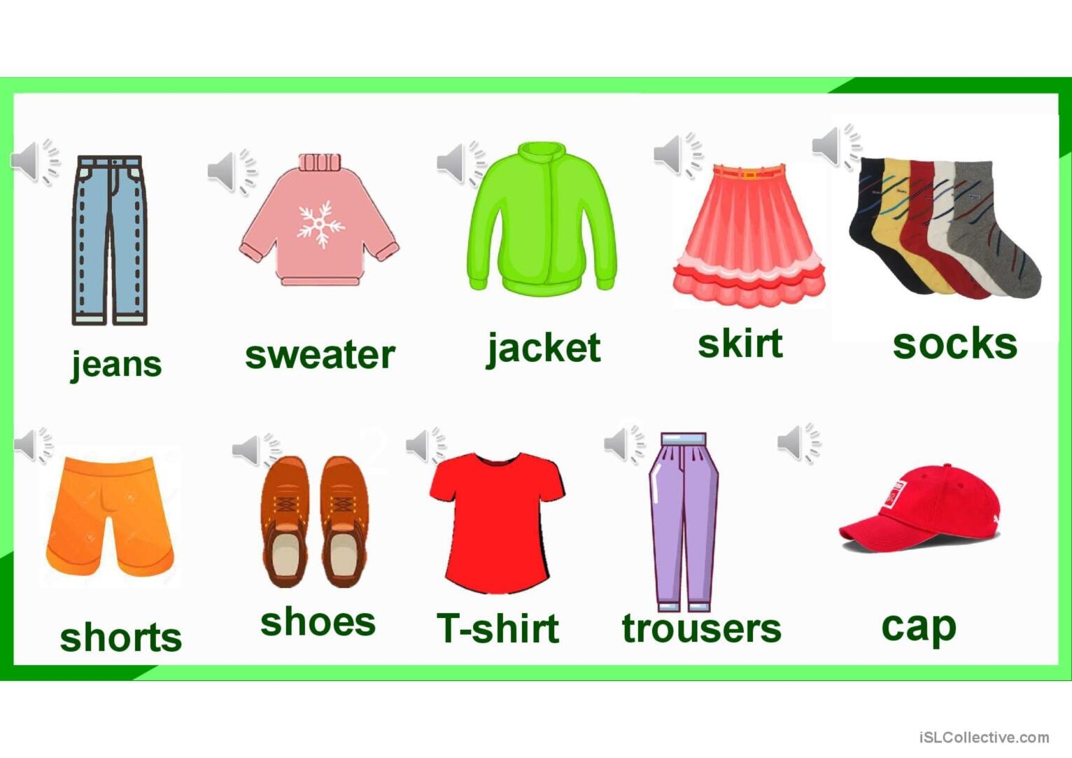 Clothes Vocabulary Game General Voca English ESL Powerpoints