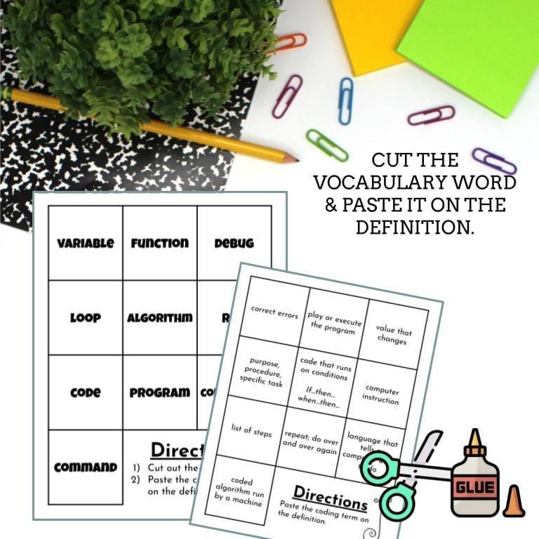 Coding Vocabulary Worksheets Vr2ltch