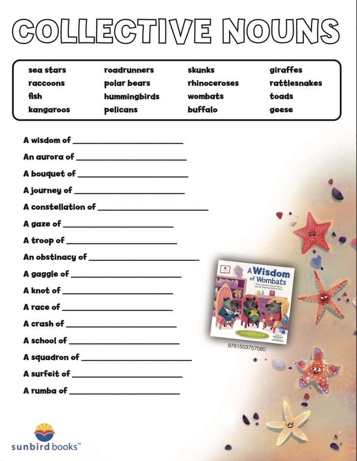 Collective Noun Activity Sheet Collective Nouns Activities Nouns 