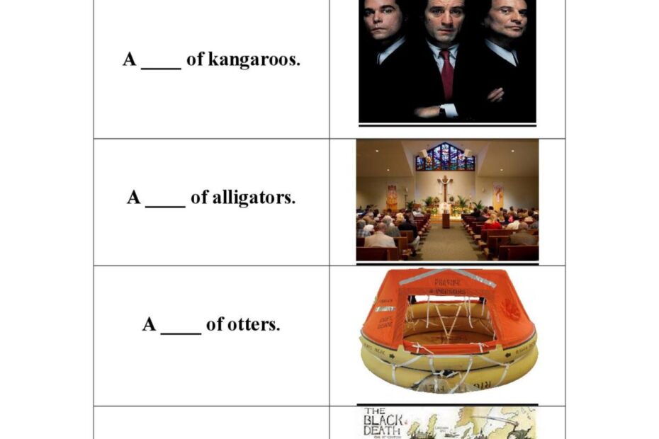 Collective Pronouns Of 15 Animals Gr English ESL Worksheets Pdf Doc