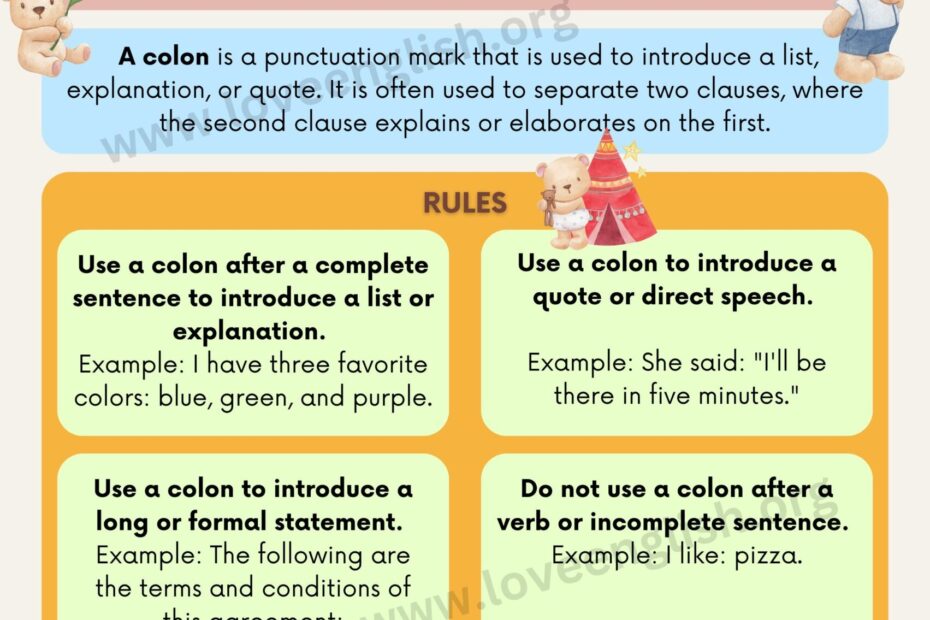 Colon Punctuation With Examples Uses And Grammar 41 OFF