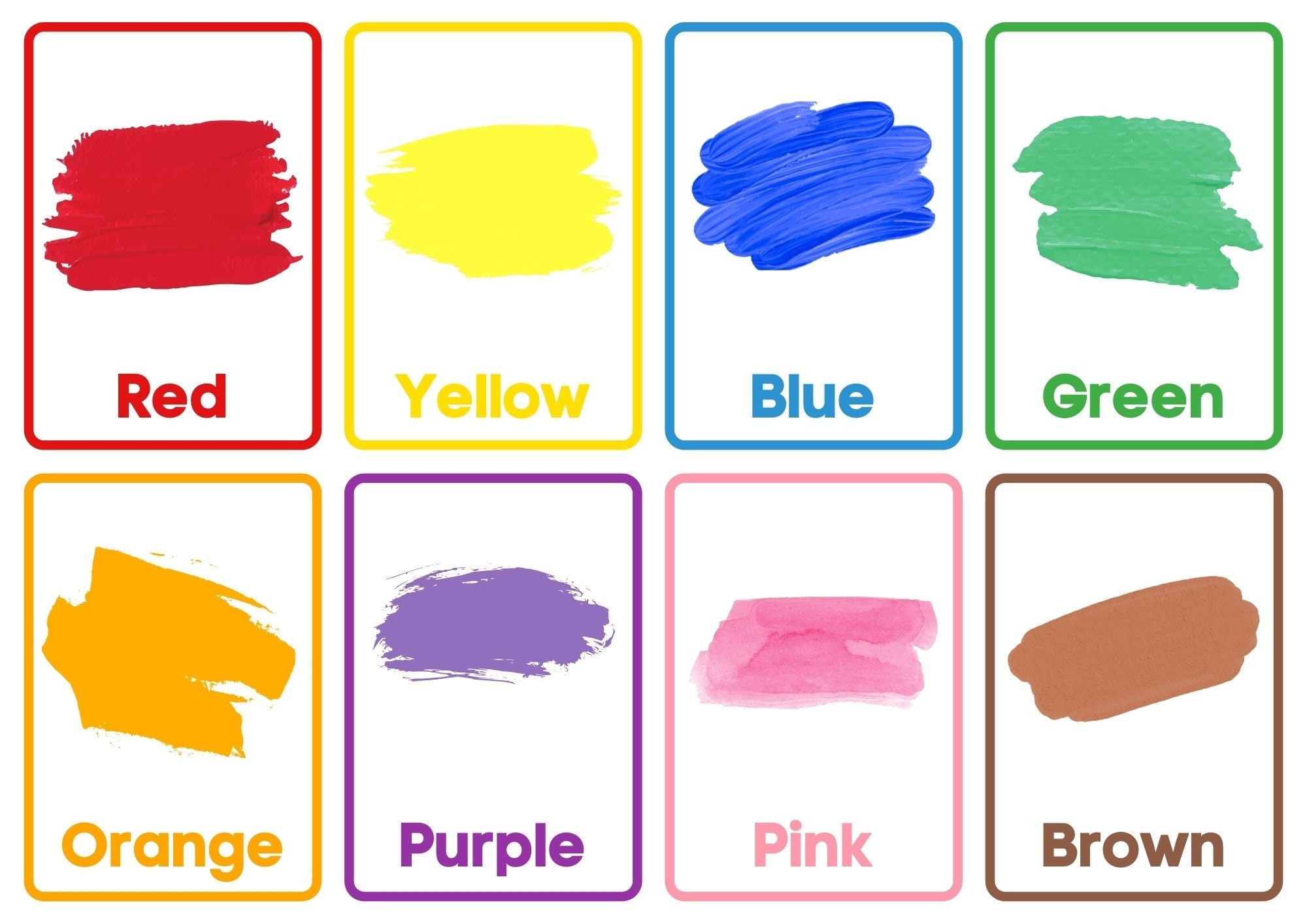 preschool color flash cards printable preschool color flash cards printable