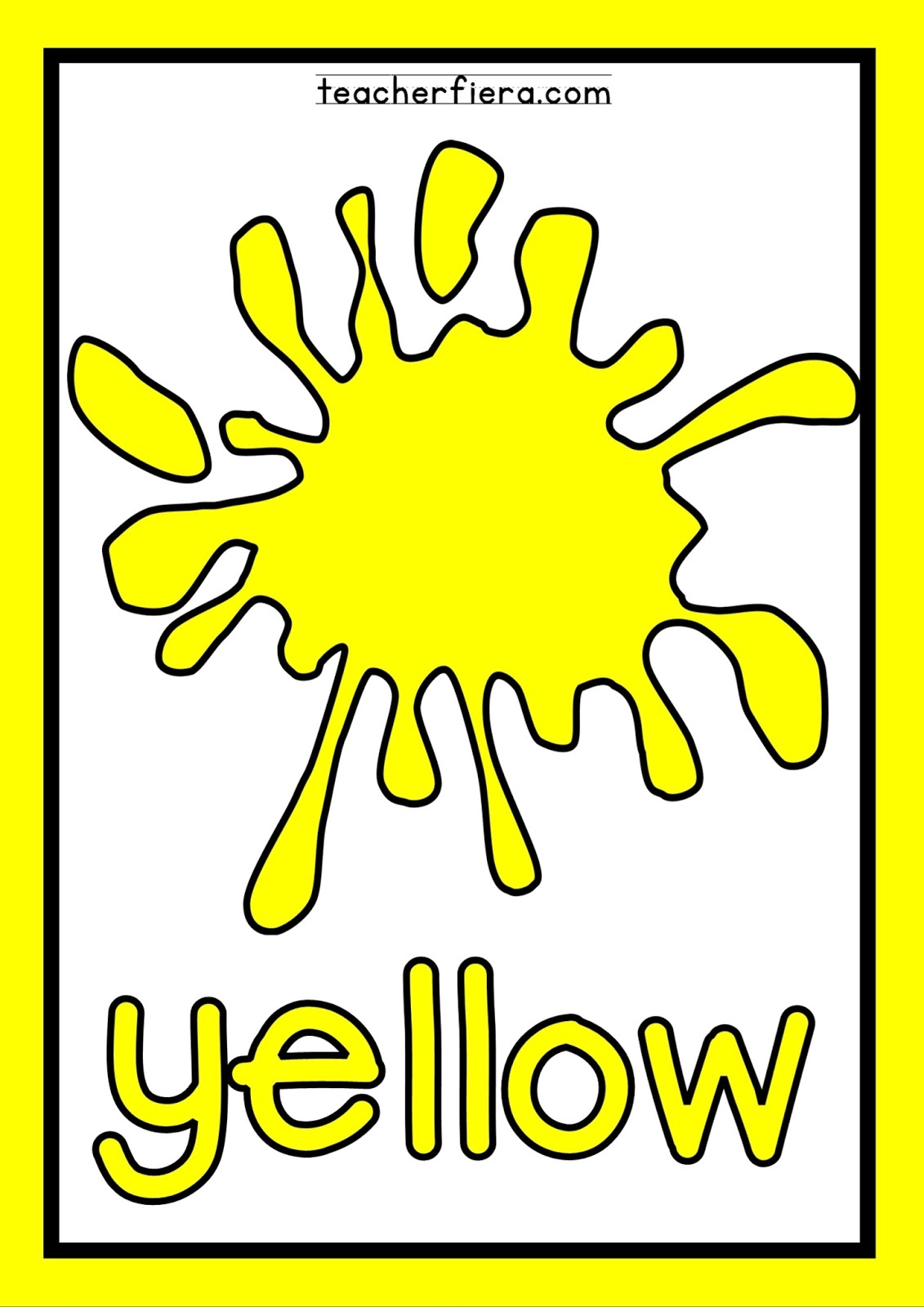 Colors Flashcards Printable