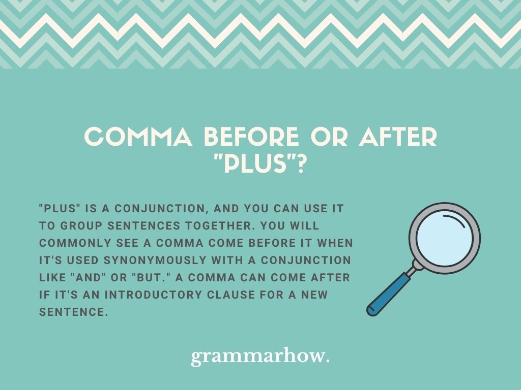 Comma Before Or After quot Plus quot Helpful Examples 