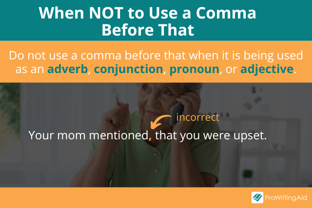 Comma Before That