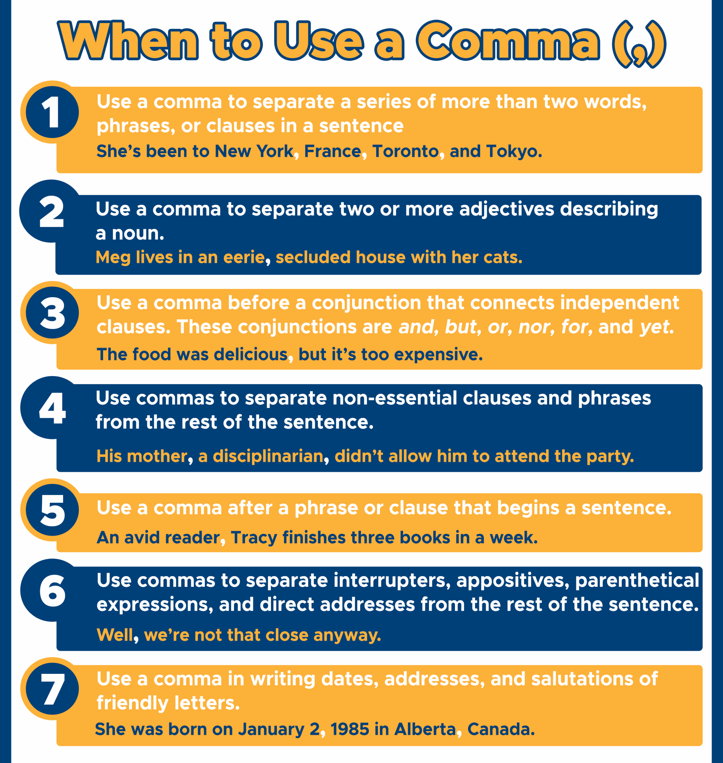 Comma Rules And Examples Riset