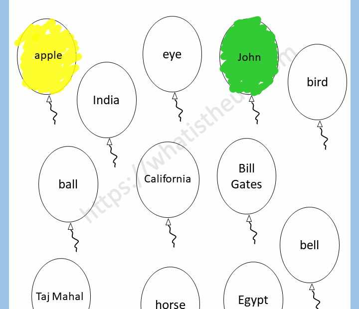 Common Nouns And Proper Nouns Worksheets 2 Your Home Teacher