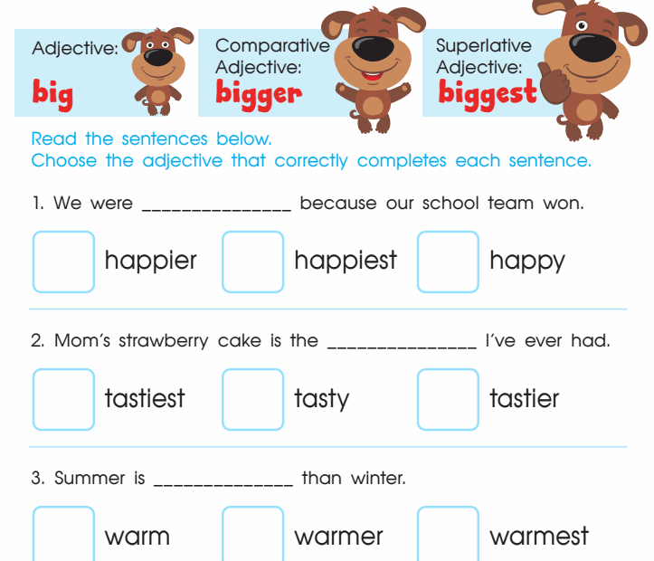 Comparatives And Superlatives Worksheet Adjective Sheet The Best Porn