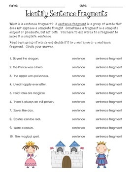 Complete Sentences Fragments And Run On Sentences Identifying And 
