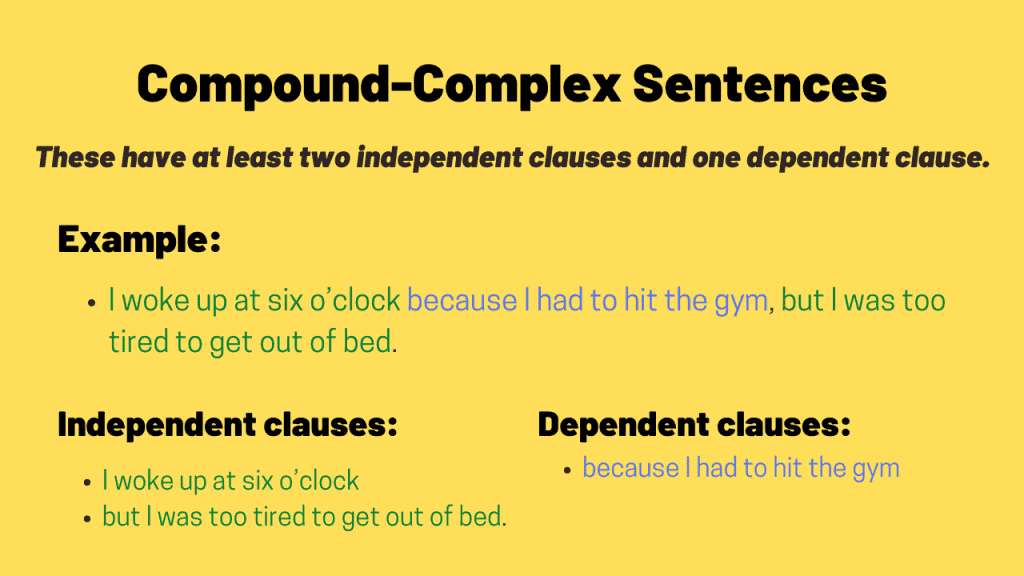 compound or complex sentence