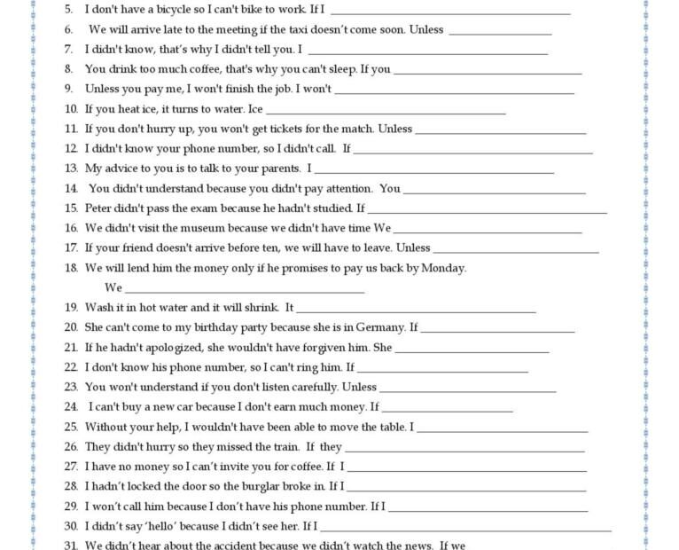 Conditional Sentences