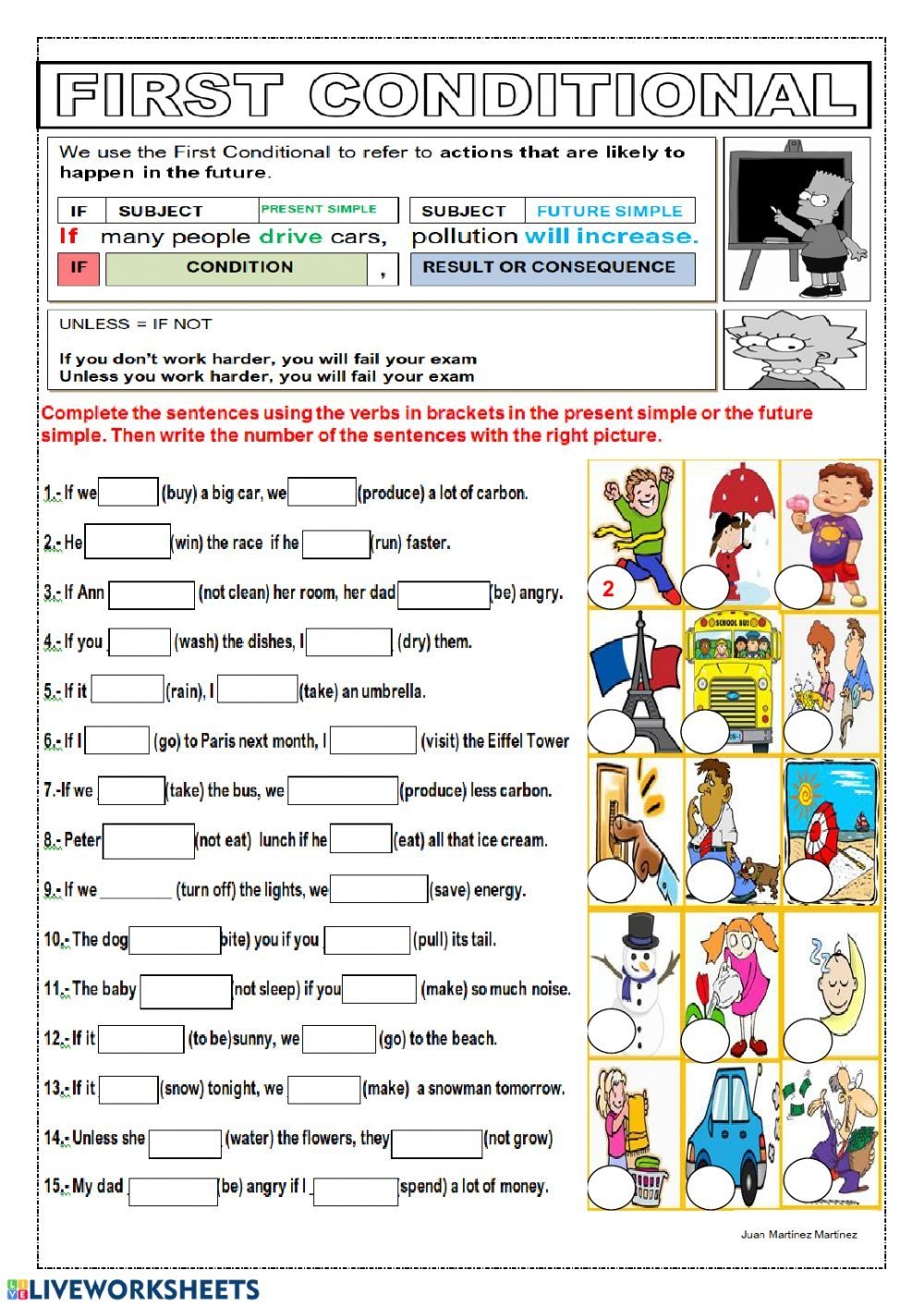 Conditional Sentences Exercises Worksheets 7th Grade Math Worksheets Pdf