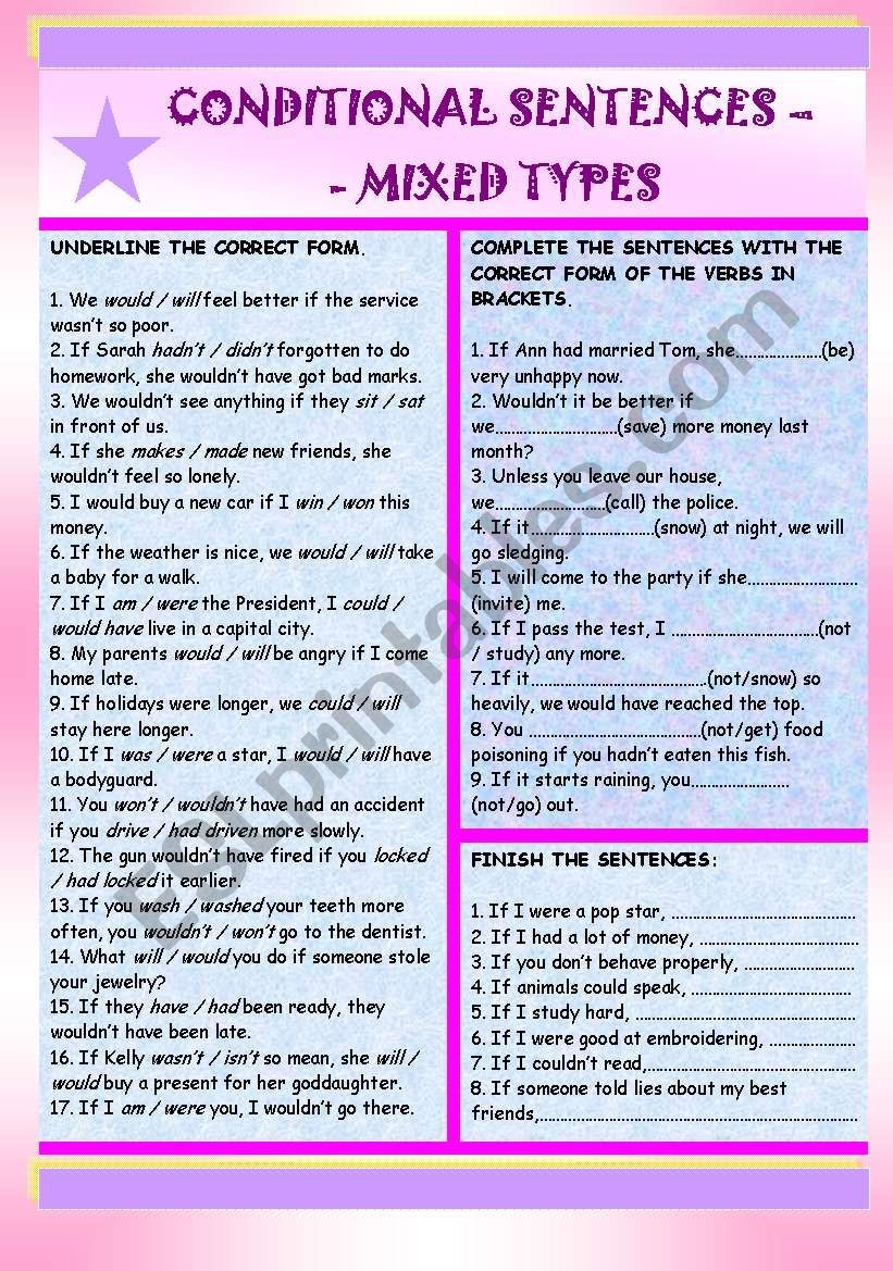 mixed conditional sentences