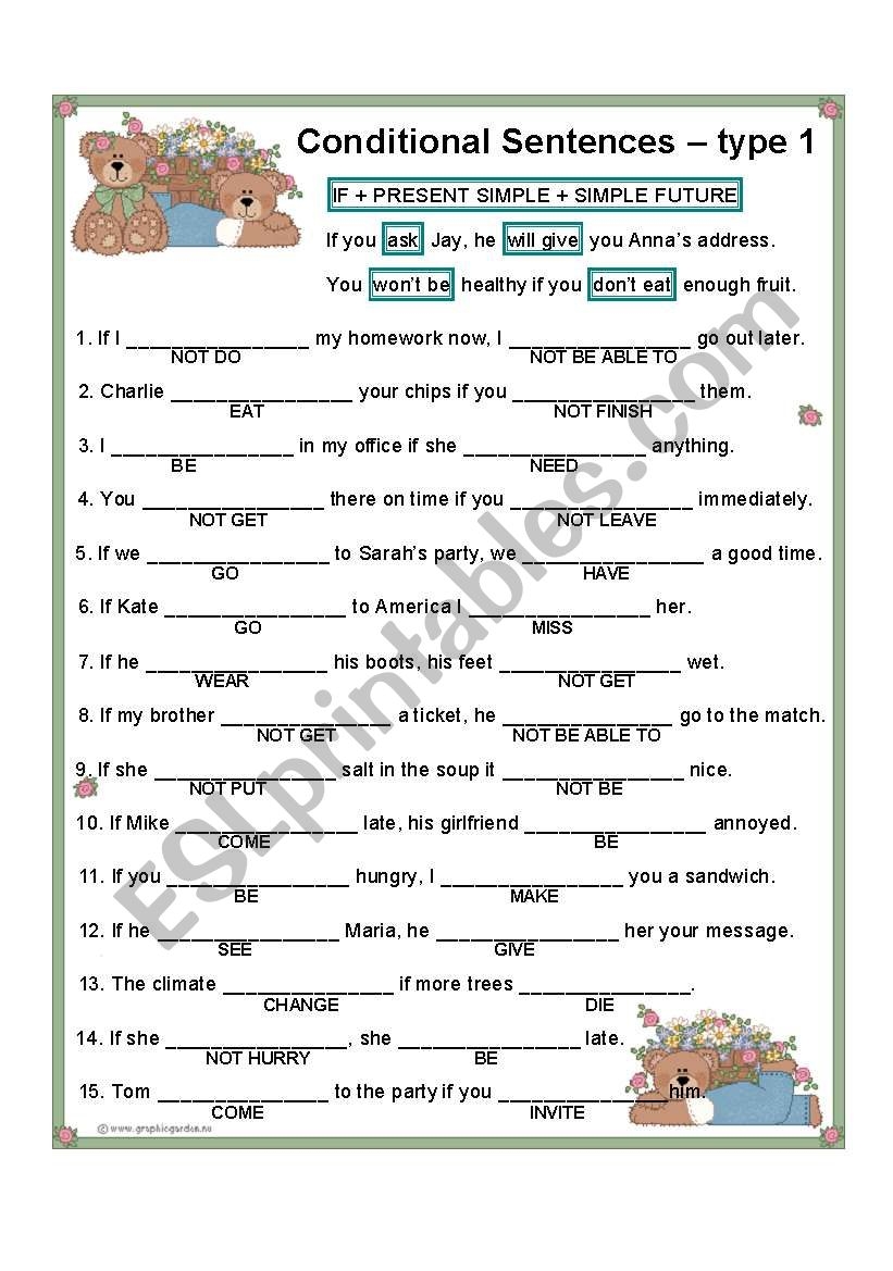 conditional sentences type 3 exercises