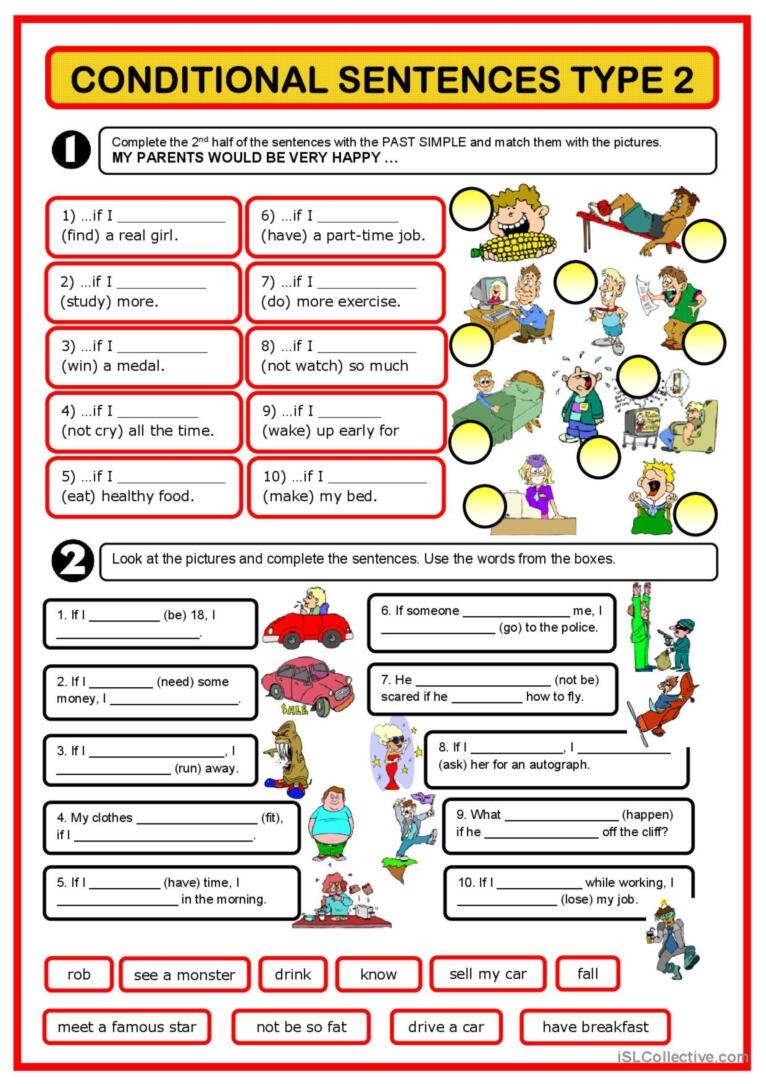 Conditional Sentences type II ESL Worksheet By CarlaAlves 41 OFF