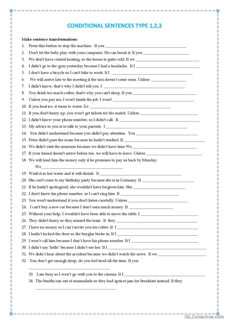 Conditional Sentences