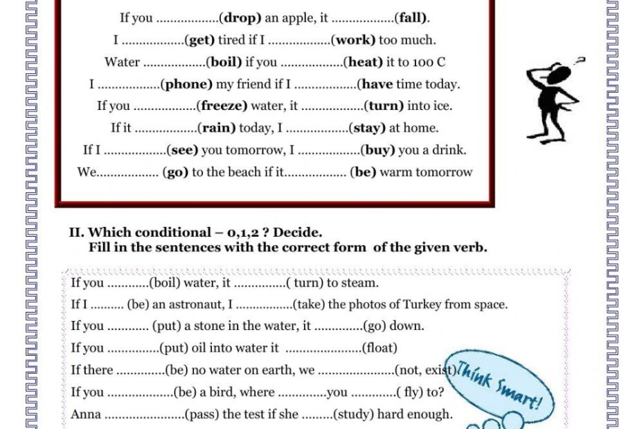 Conditionals Worksheet For English Language Teaching